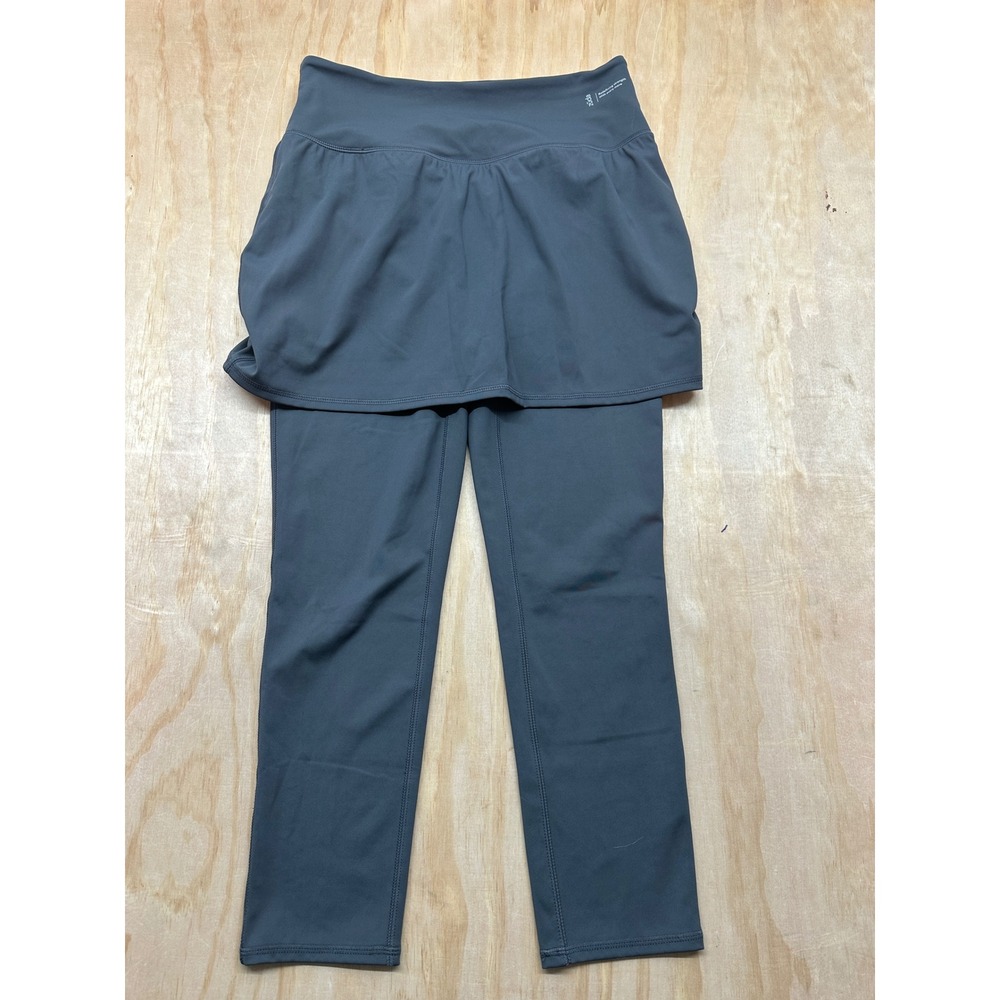Zuda Women Gray Skapri Skirted Leggings Crop Activewear A380834 Size S‎
